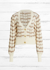 Ramy Brook 'Alan' Cardigan Striped Sweater