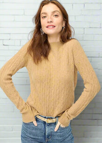 J. Crew Cable-Knit Mockneck Ultra Soft Sweater