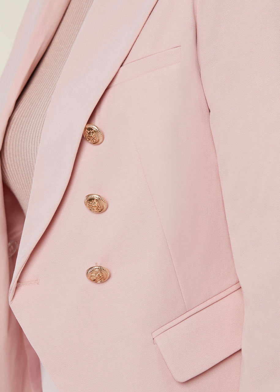 Rachel Parcell Double-Breasted Twill Blazer