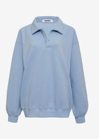 Rumored 'Airport' Carolina Blue Collared Soft Fleece Pullover