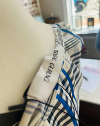 Prabal Gurung Plaid Print Peplum Top