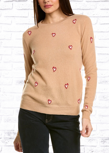 J crew 2025 cashmere heart sweater