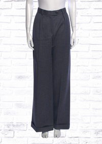 La Fetiche 'Malik' Wool Pinstripe Wide-Leg Trousers