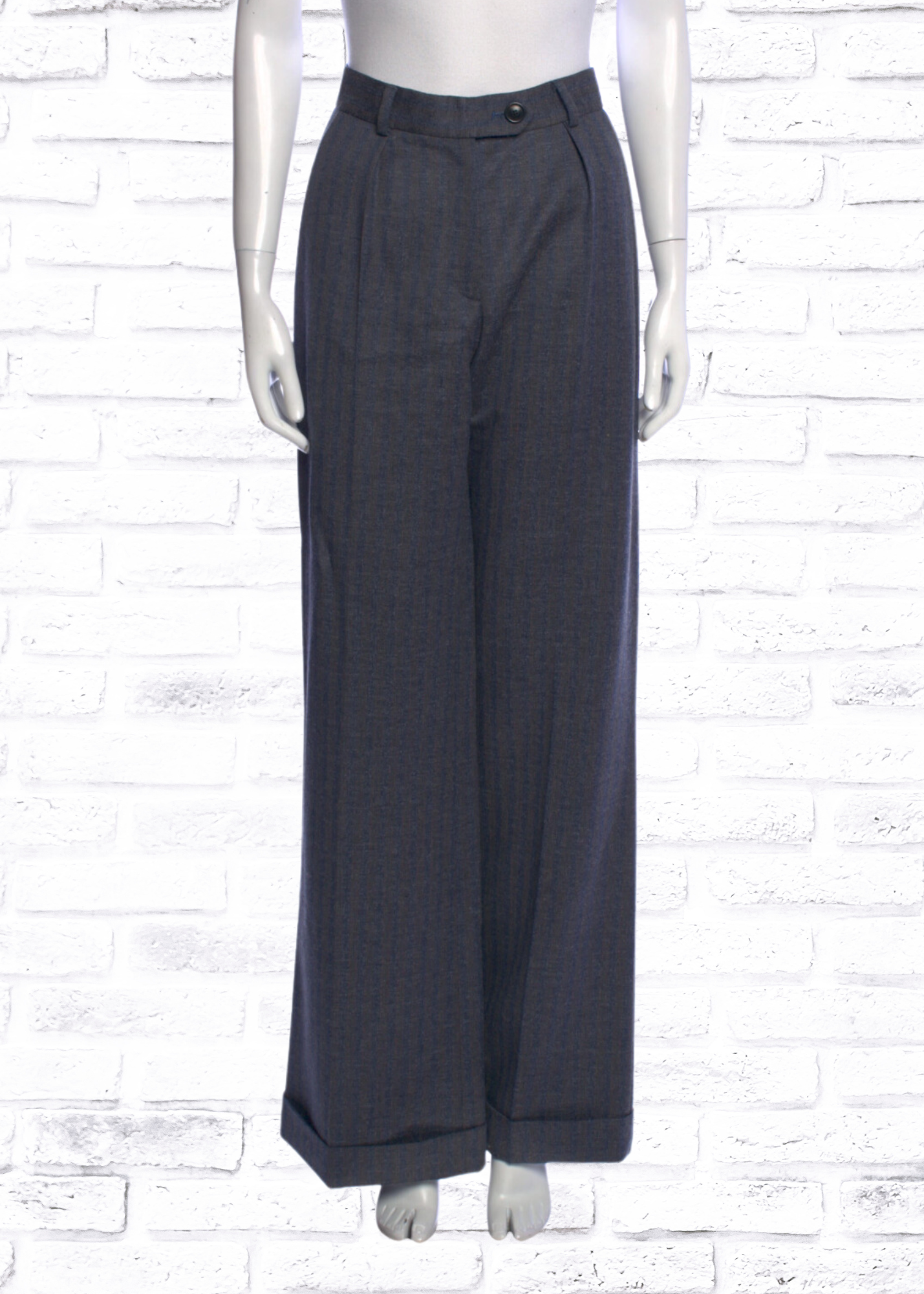 La Fetiche 'Malik' Wool Pinstripe Wide-Leg Trousers