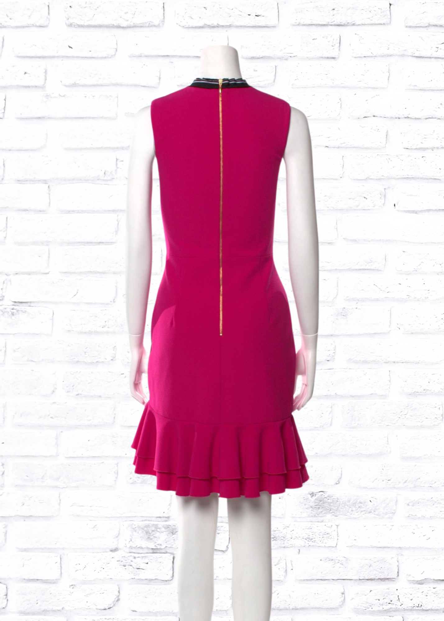 Rebecca Vallance 'Delilah Frill' Magenta Mini Dress
