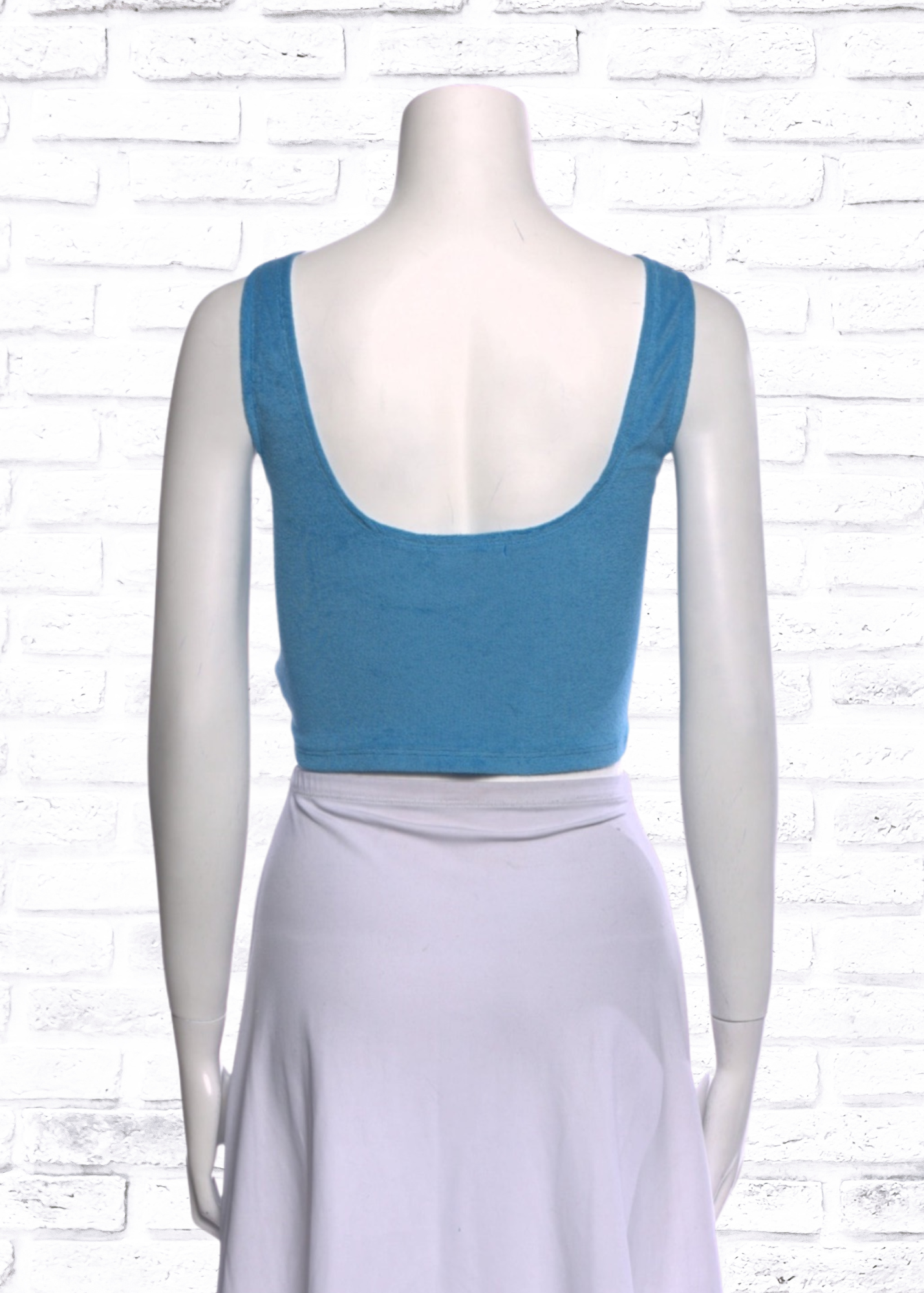 Reformation 'Sefina' Square Neckline Sleeveless Crop Top