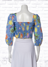 Tanya Taylor 'Aileen' Floral Print Crop Top
