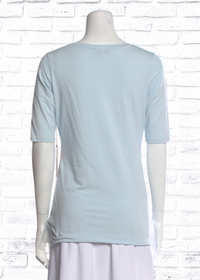 White + Warren Cotton Modal Scoop Neck Short Sleeve Top