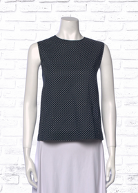 Jenni Kayne Navy Polka Dot Button-Back Top