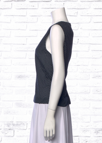 Jenni Kayne Navy Polka Dot Button-Back Top