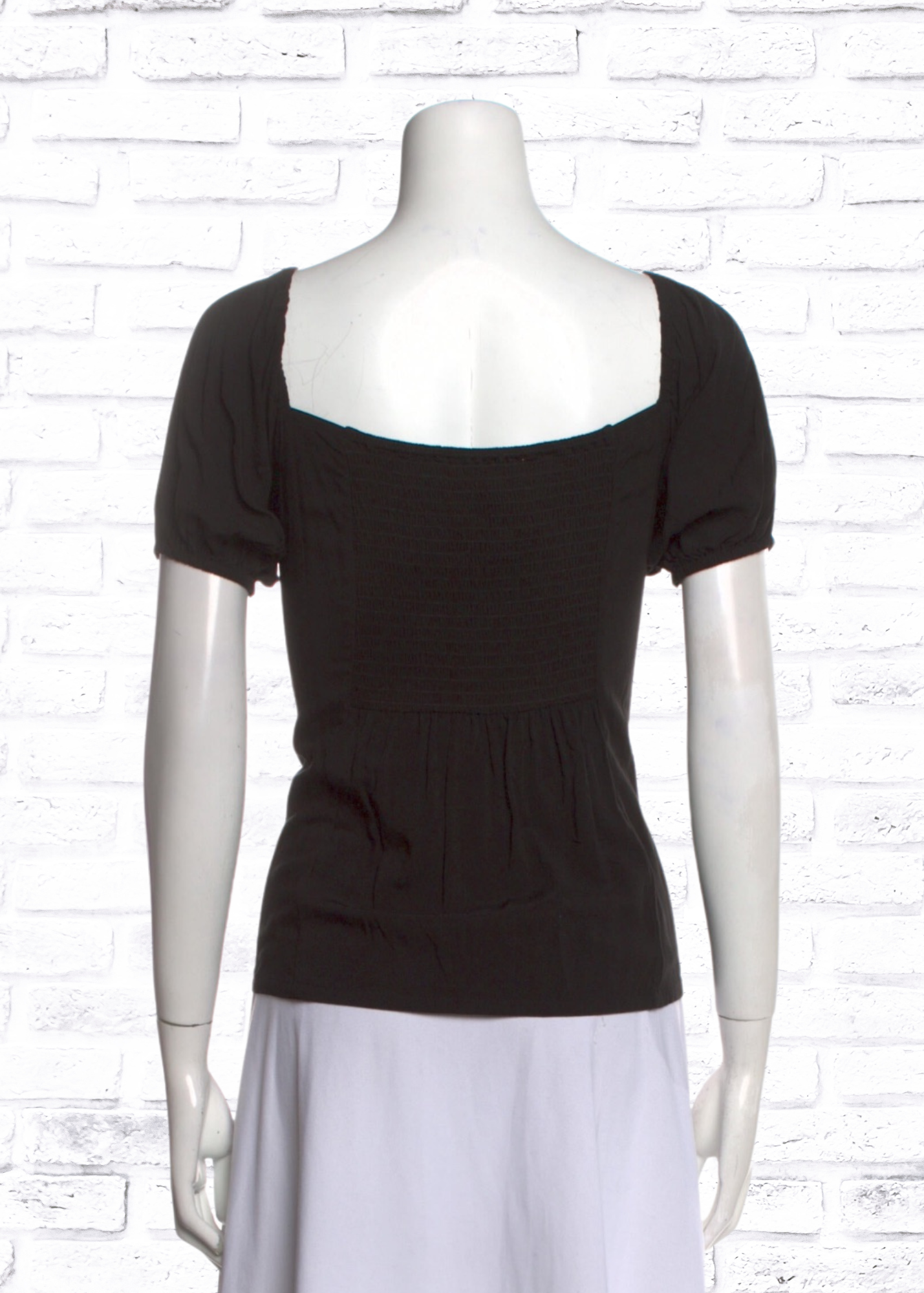 Verandah Classic Black Versatile Peasant Top