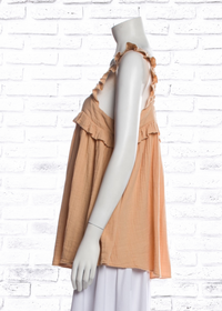 Apiece Apart Ruffle-Trimmed Peasant Blouse