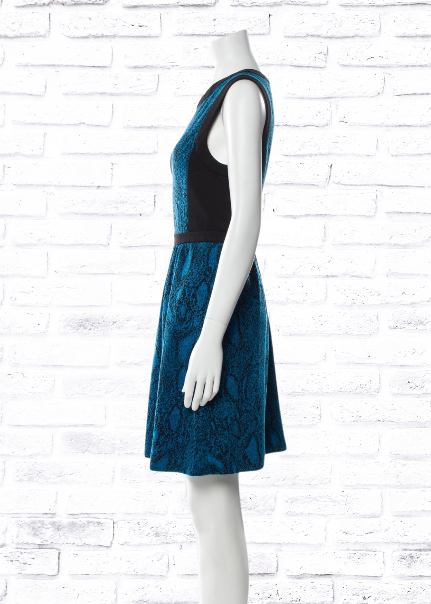 Rebecca Taylor 'Python' Fit-and-Flare Mini Dress