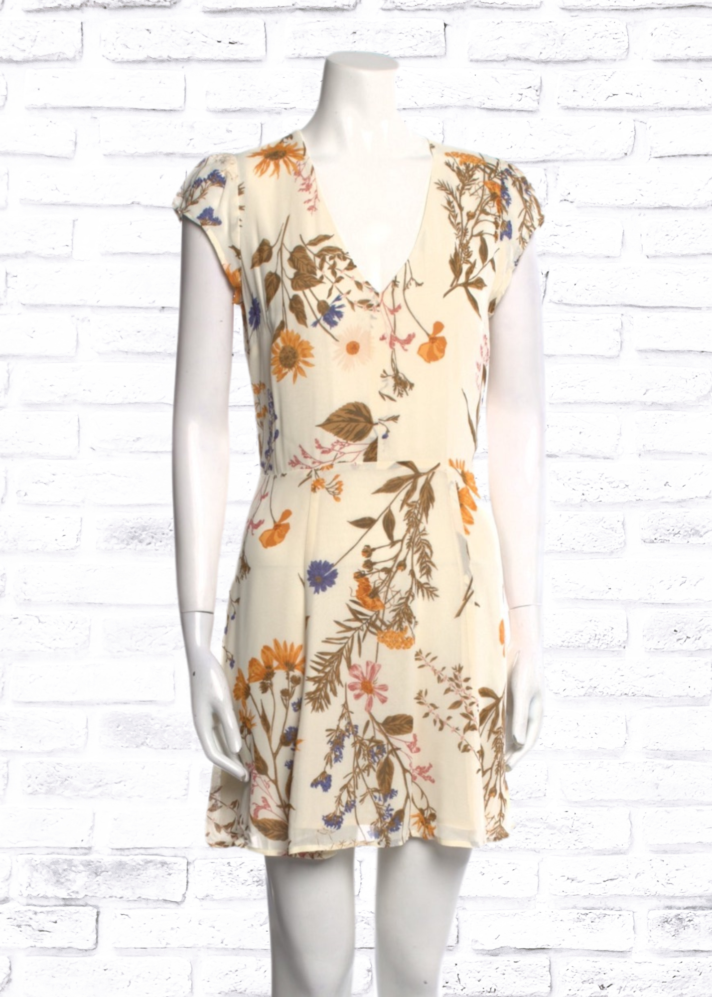 Reformation 'Deven' Floral Print Mini Dress