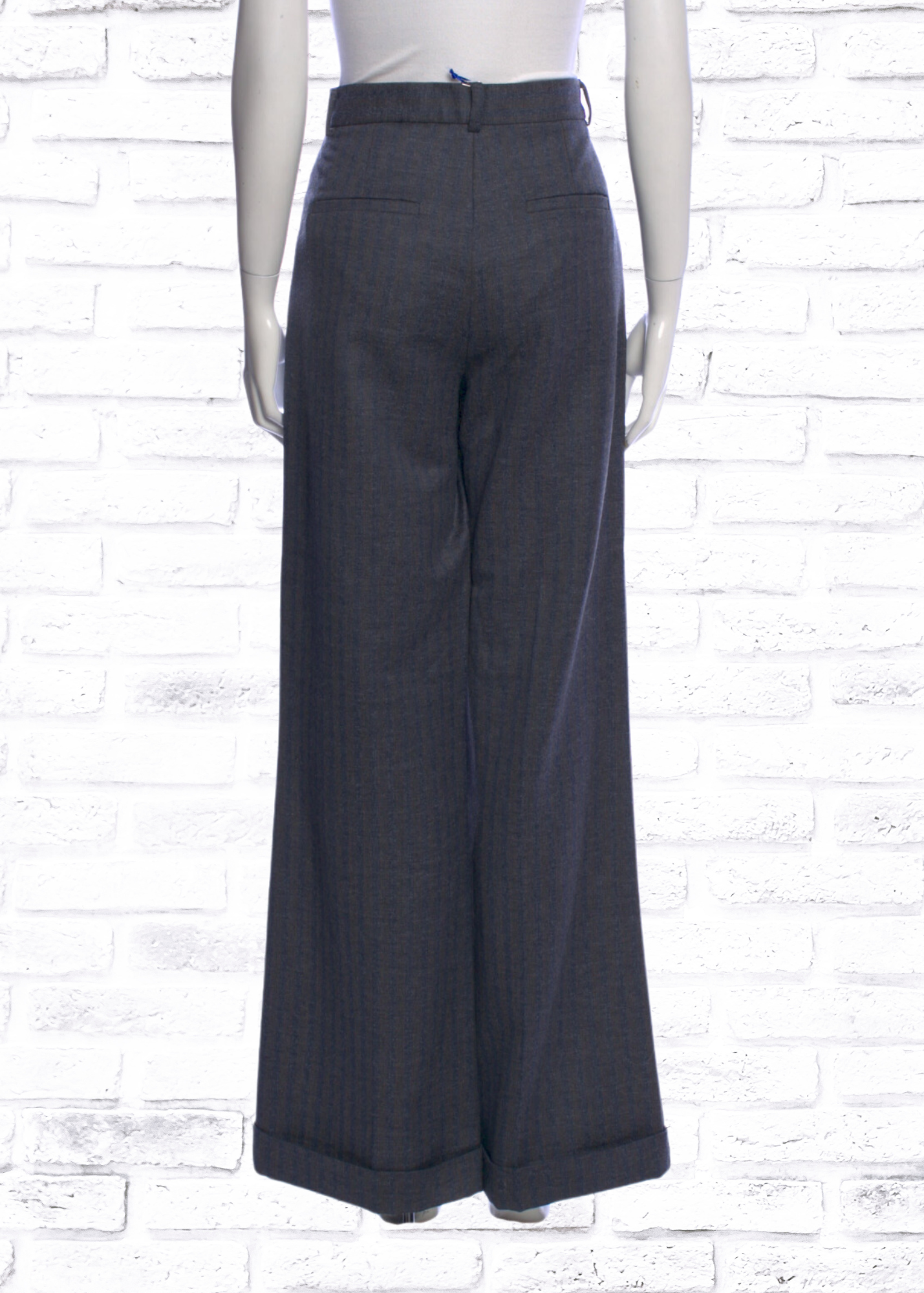 La Fetiche 'Malik' Wool Pinstripe Wide-Leg Trousers