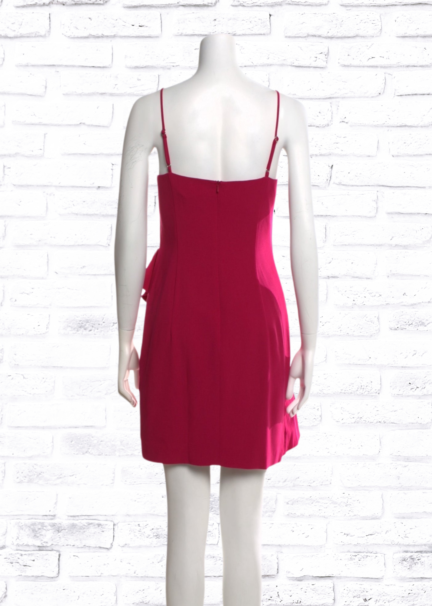 Black Halo 'Calia' Pink Ponte Ruffle Mini Dress