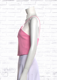 Alice + Olivia Structured Electric Pink Crop Top