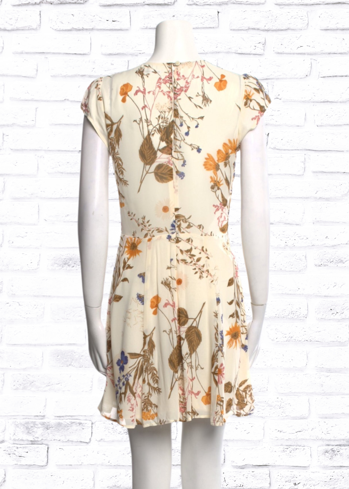 Reformation 'Deven' Floral Print Mini Dress