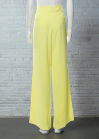 Alice + Olivia 'Deanna' High-Waisted Pants in Lemon Sorbet
