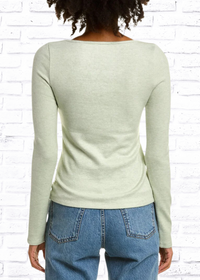 Vince Open Scoop 'Mint Glass' Lightweight Sweater