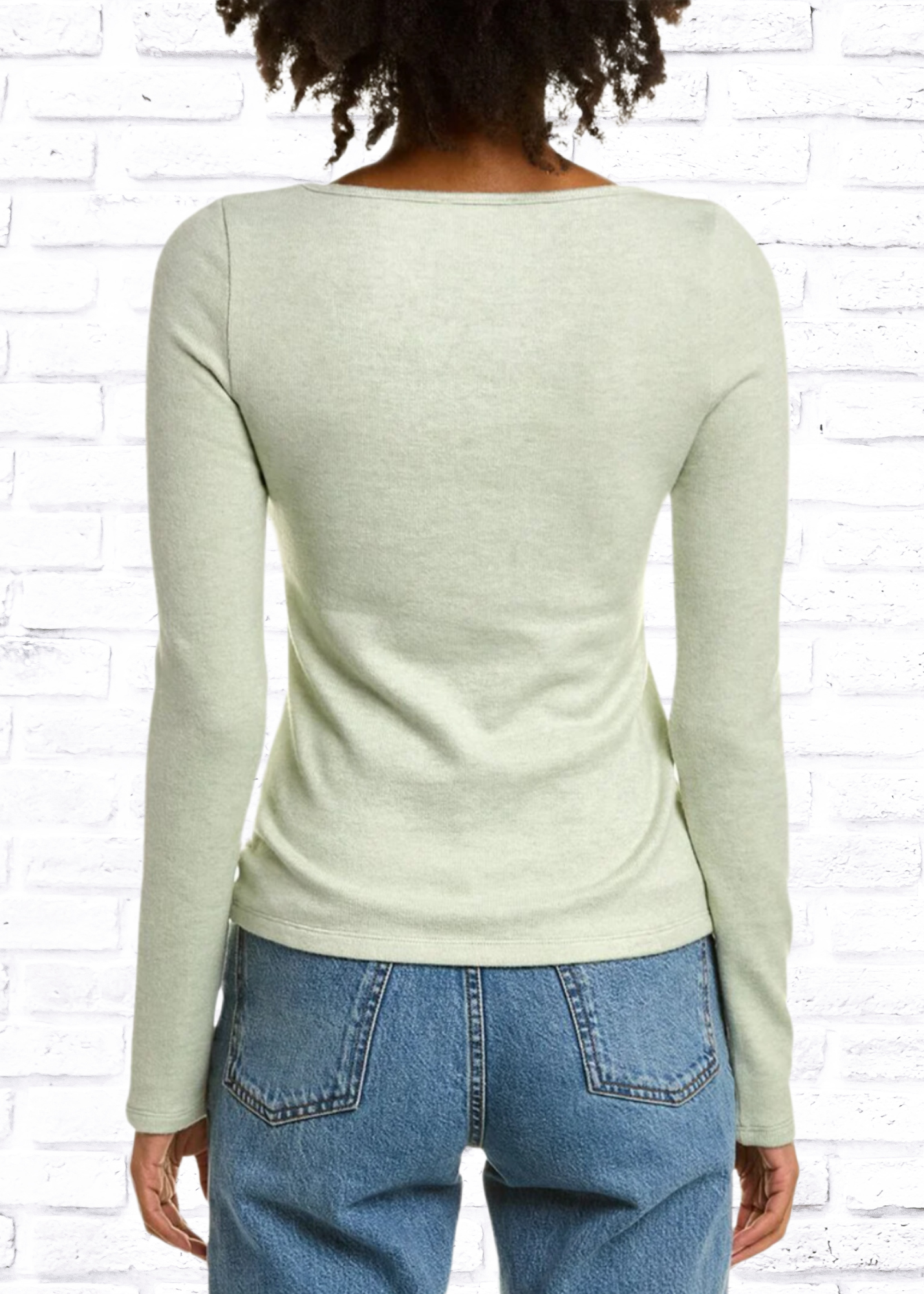 Vince Open Scoop 'Mint Glass' Lightweight Sweater