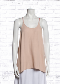 Helmut Lang Neutral Open-Back Jacquard Twill Scarf Top