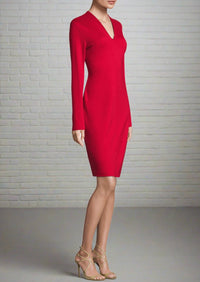 Escada 'Dzanna' Lacquer  Long-Sleeve Sheath Dress