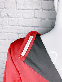 Emilia Wickstead Virgin Wool Burgundy Belted Jumpsuit