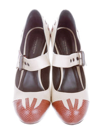 Bottega Veneta Satin/Leather 'Mary Jane' Pumps