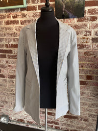 Piazza Sempione 'Giacca Panna' Striped Lightweight Virgin Wool Blazer