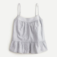 J. Crew Striped Crinkle Cotton Tank Top