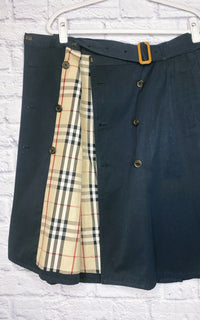 Burberry London Vintage Double-Breasted A-line Skirt