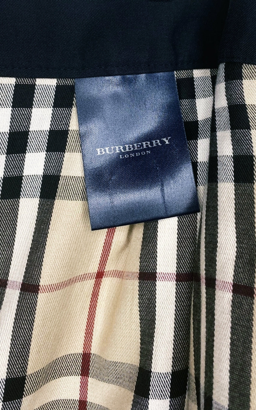 Burberry London Vintage Double-Breasted A-line Skirt