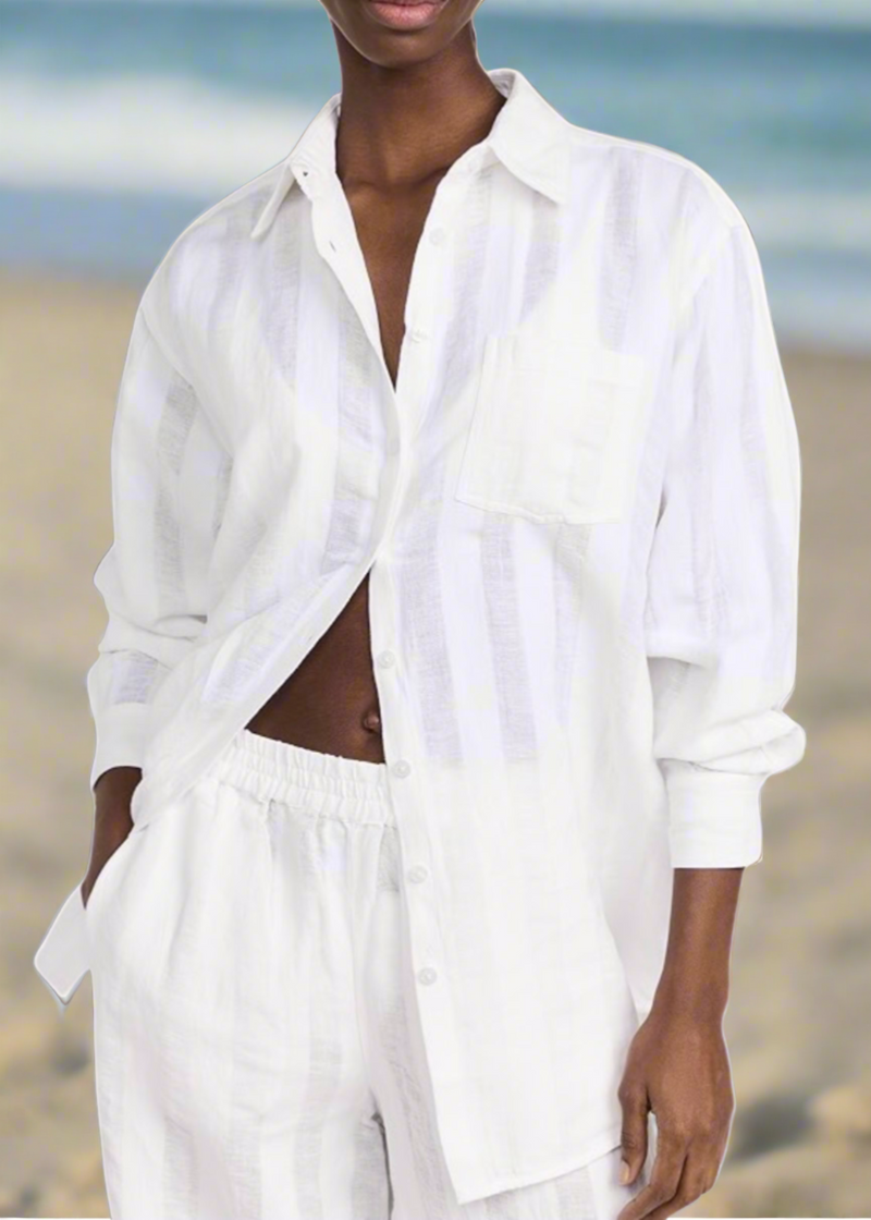 Solid & Striped Classic White Oxford Tunic