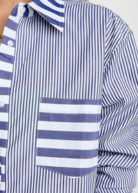 Solid & Striped Classic Colorblock Striped Oxford Tunic
