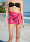 Solid & Striped Eyelet Mini Wrap Pareo Sarong