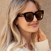 DIFF Bella II Dark Tortoise Gold Mirror Sunglasses