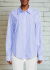 Solid & Striped 'Lauren' Blue/White Striped Button Down Shirt