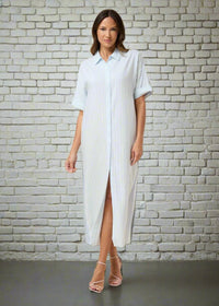 Rachel Parcell Oversized Striped Shirt Dress