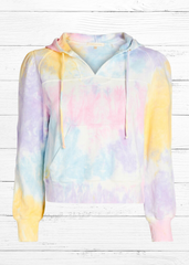 LoveShackFancy 'Kirby' Tie-Dye Crop Top  Hoodie