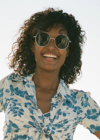 Solid & Striped 'The Psarou' Oversized Round-Angled Sunglasses