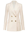 Rebecca Vallance 'Verano' Double-Breasted Linen-Blend Blazer
