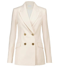Rebecca Vallance 'Verano' Double-Breasted Linen-Blend Blazer