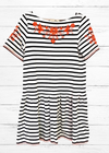 Kate Spade *Broome Street Collection* Black/White Striped Shift Dress