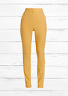 Derek Lam 10 CrosbyS 'Malika' Linen-blend Slim Slit Trousers in Mustard