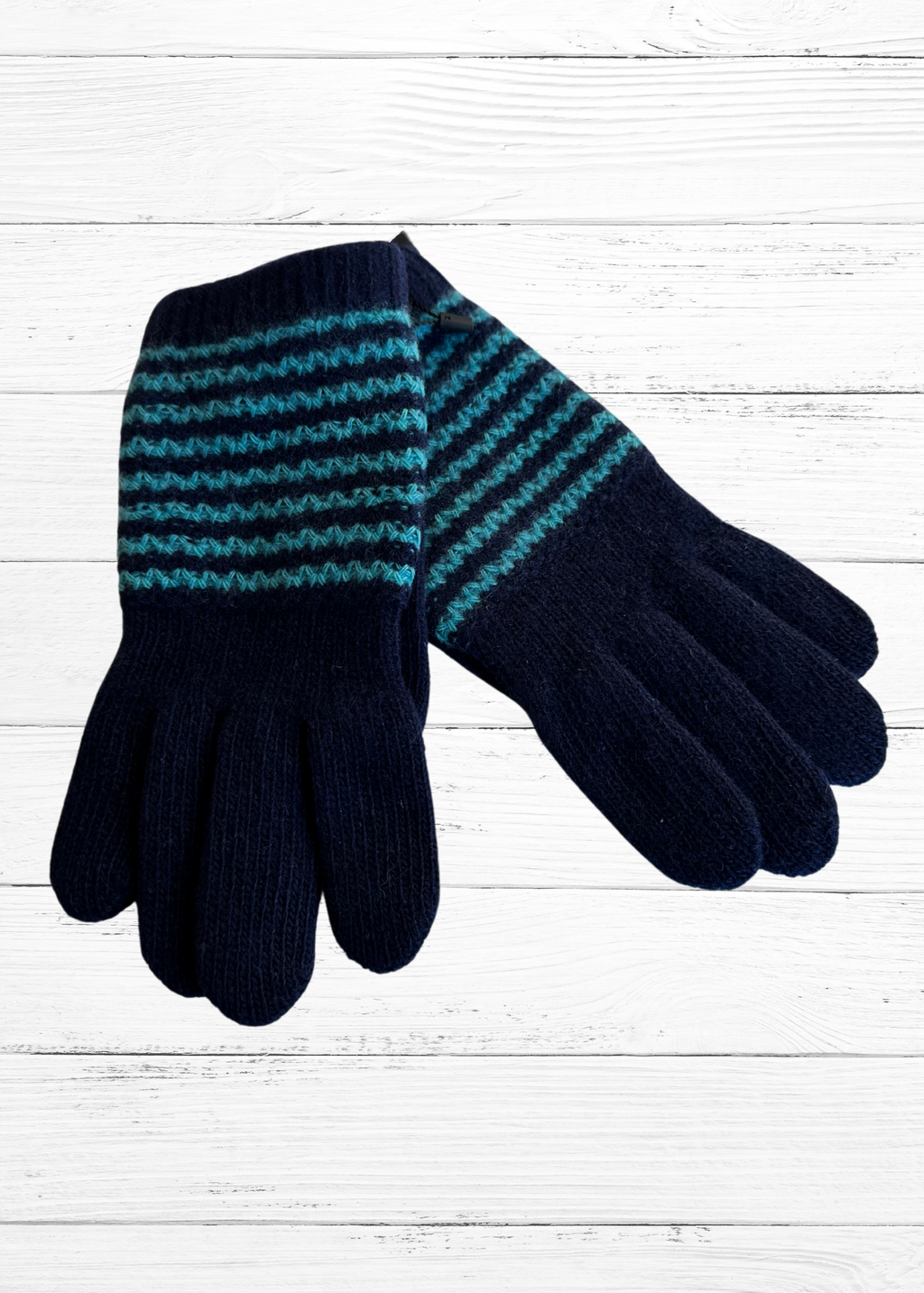 Portolano Cashmere Striped Gloves