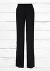 Akris Punto 'Mikka' Black Side-Stripe Wool Wide-Leg Trousers