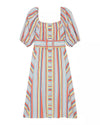 Tanya Taylor 'Claude' Striped Belted Midi Dress