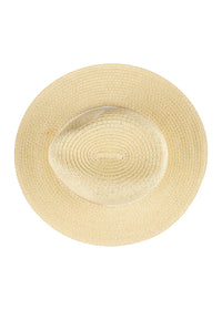 Jessica Simpson Straw Panama Hat with Embroidery Band