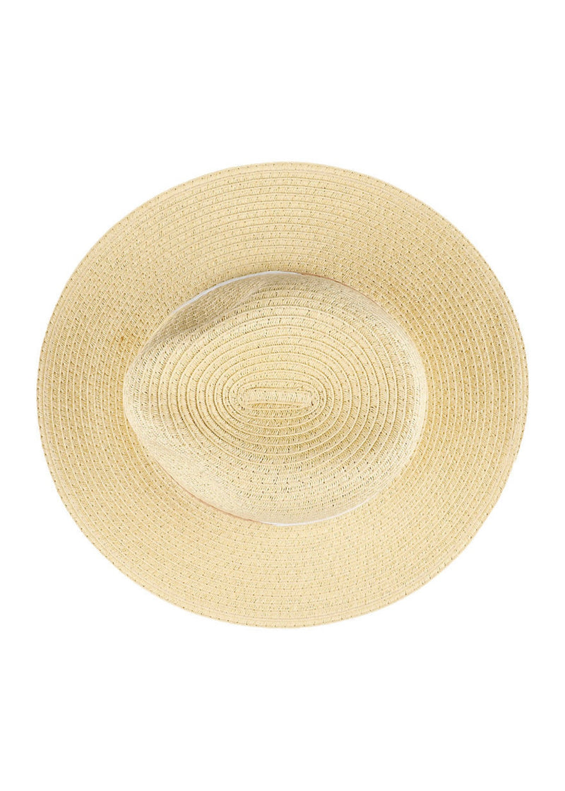 Jessica Simpson Straw Panama Hat with Embroidery Band